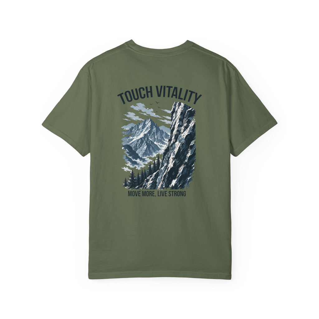 Touch Vitality T-Shirt — "Touch Vitality: Move More, Live Strong"