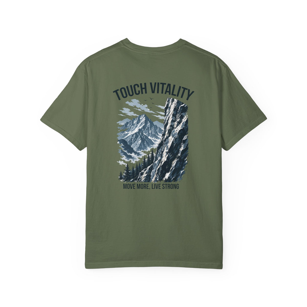 Touch Vitality T-Shirt — "Touch Vitality: Move More, Live Strong"