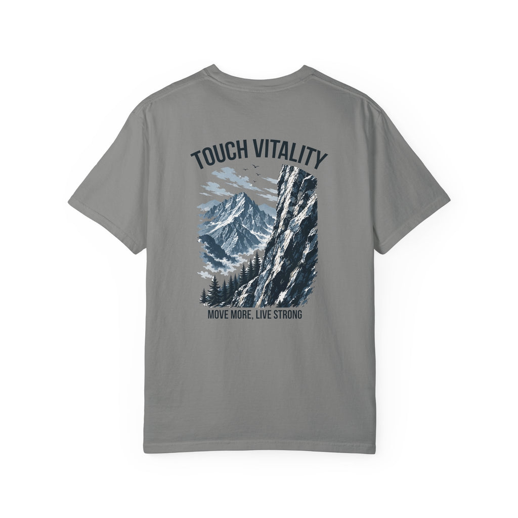 Touch Vitality T-Shirt — "Touch Vitality: Move More, Live Strong"