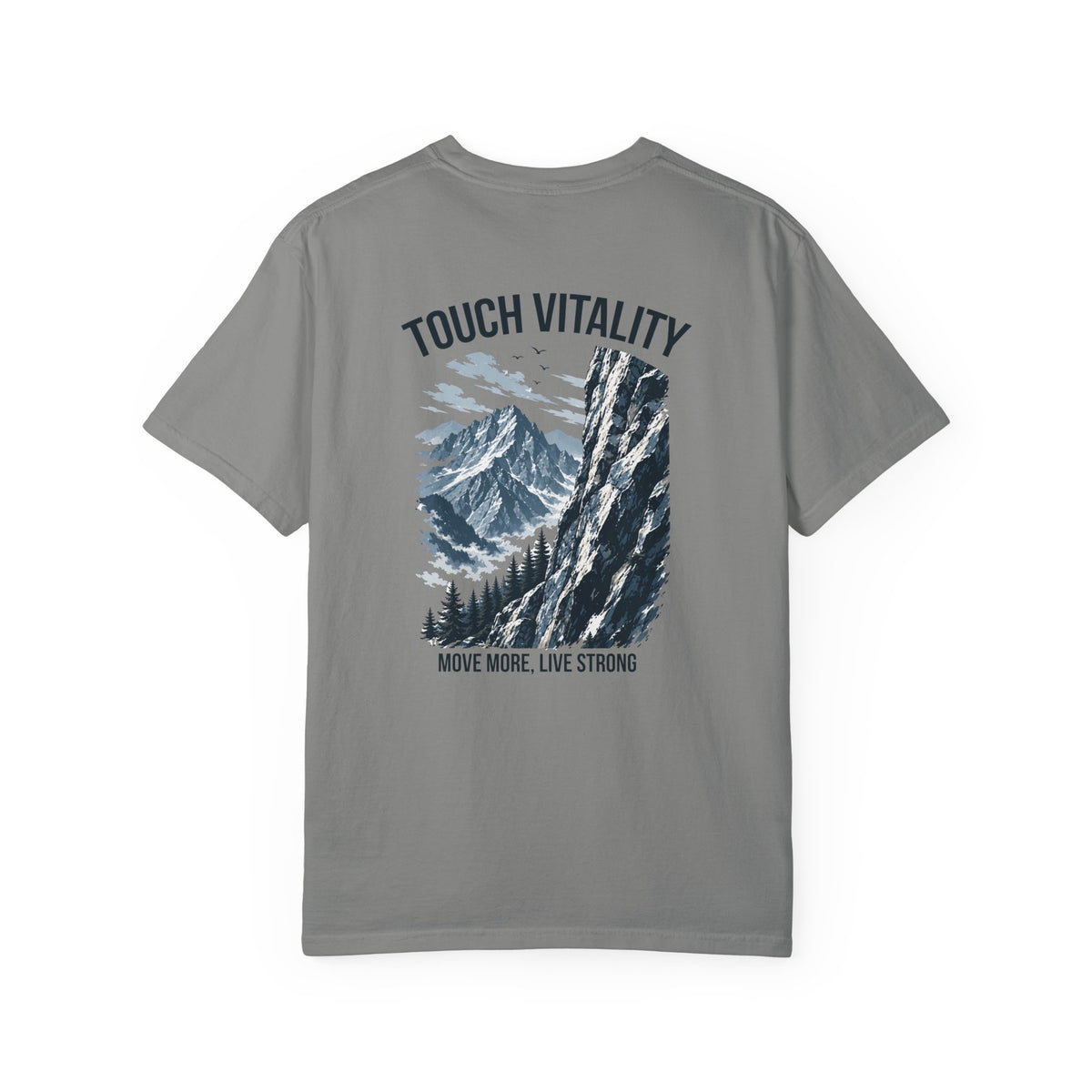 Touch Vitality T-Shirt — "Touch Vitality: Move More, Live Strong"