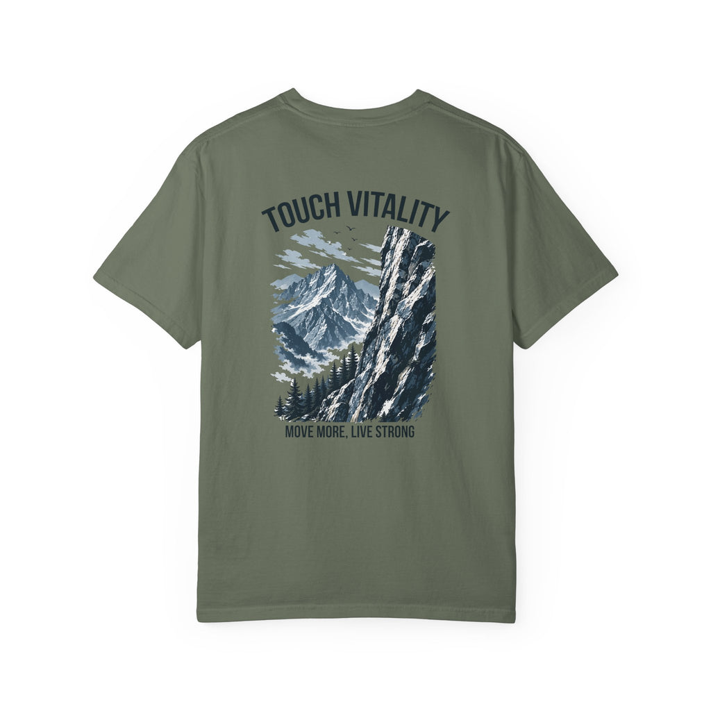 Touch Vitality T-Shirt — "Touch Vitality: Move More, Live Strong"