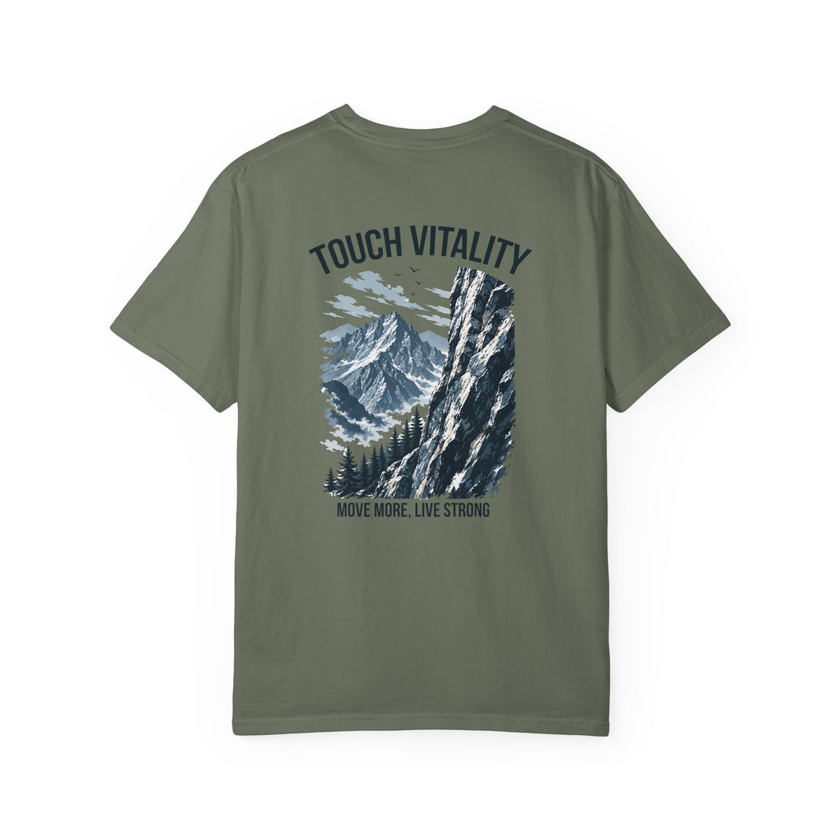 Touch Vitality T-Shirt — "Touch Vitality: Move More, Live Strong"