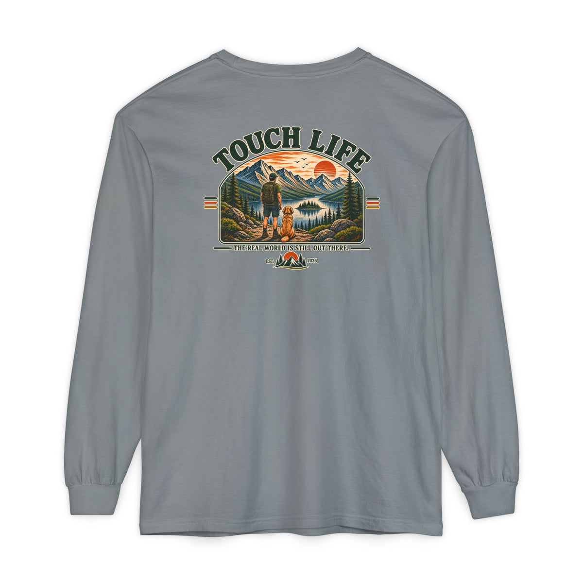 Touch Life Long Sleeve T-Shirt — Outdoor Adventure Graphic