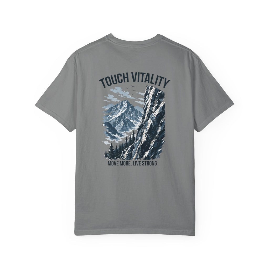 Touch Vitality T-Shirt — "Touch Vitality: Move More, Live Strong"