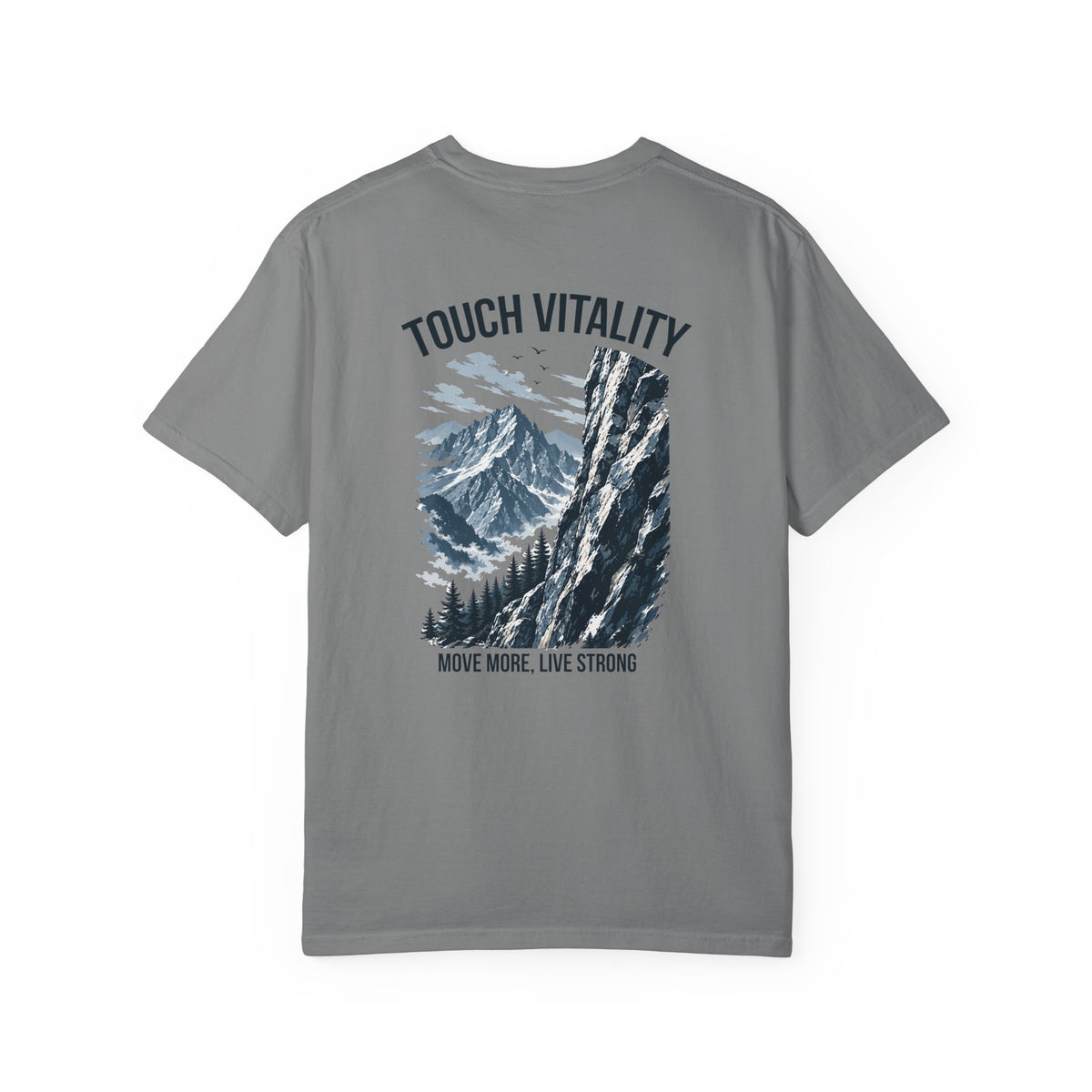 Touch Vitality T-Shirt — "Touch Vitality: Move More, Live Strong"