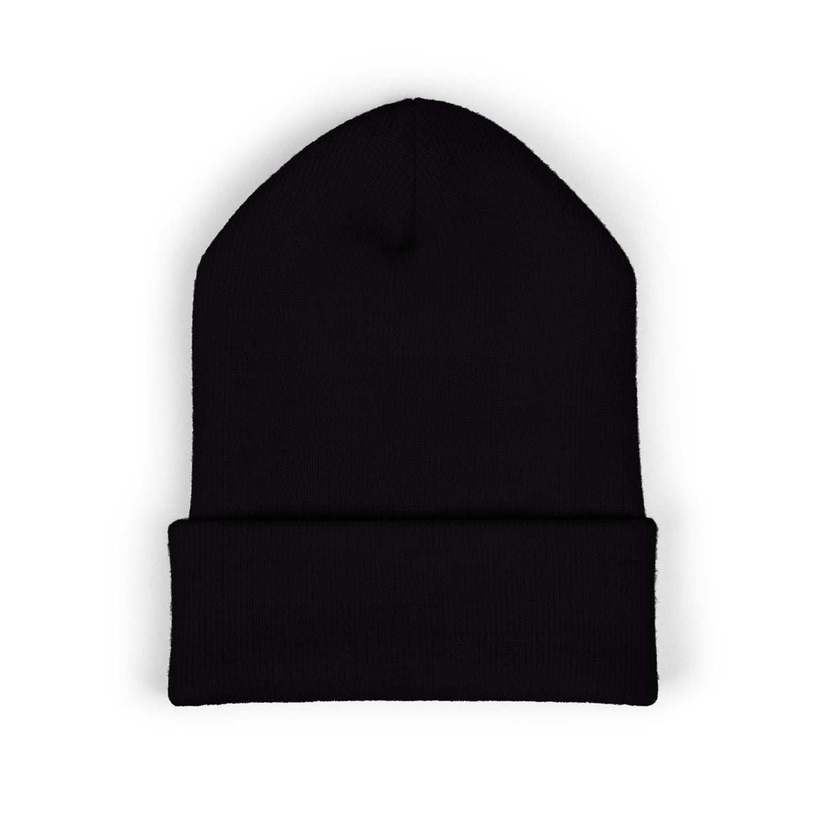 Embroidered Touch Life Patch Beanie — Classic Cuffed Knit Hat