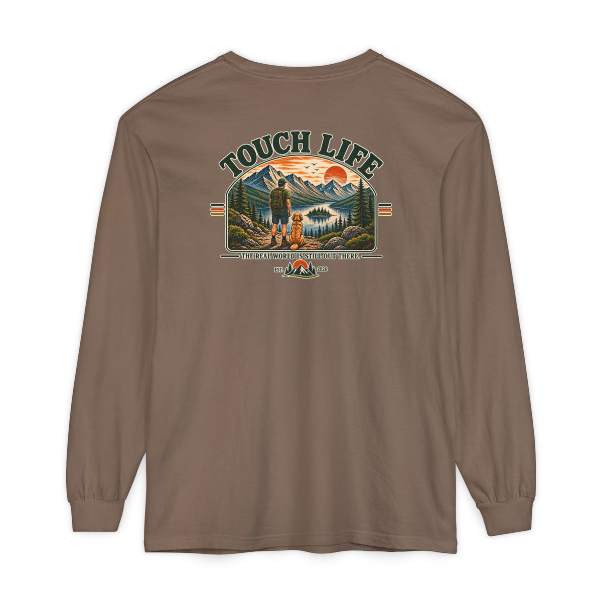Touch Life Long Sleeve T-Shirt — Outdoor Adventure Graphic