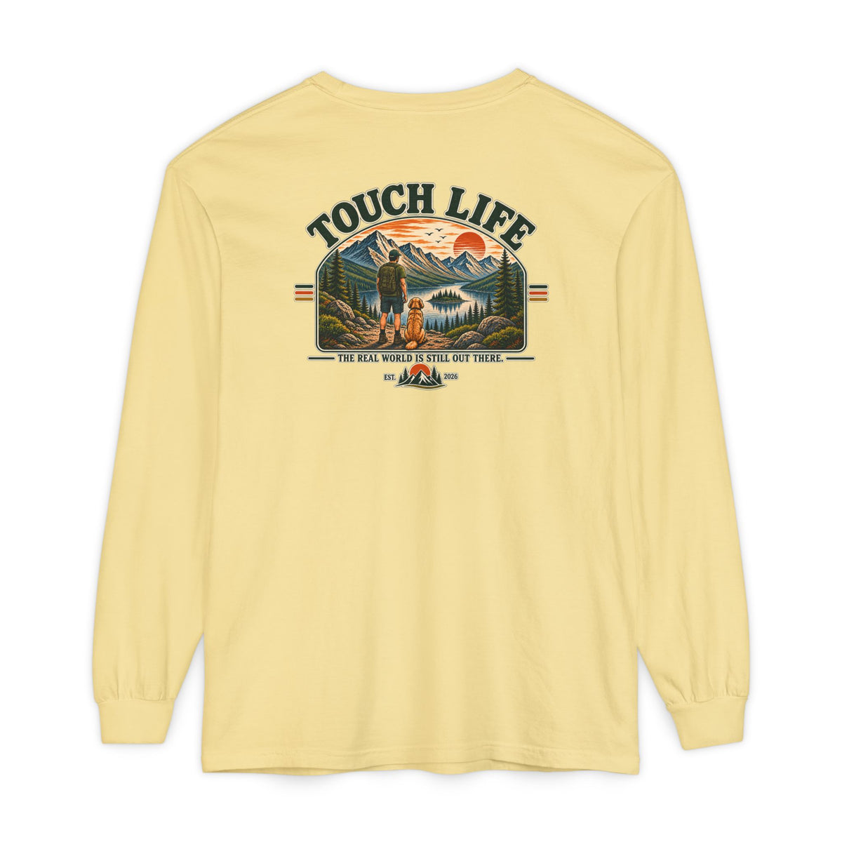 Touch Life Long Sleeve T-Shirt — Outdoor Adventure Graphic