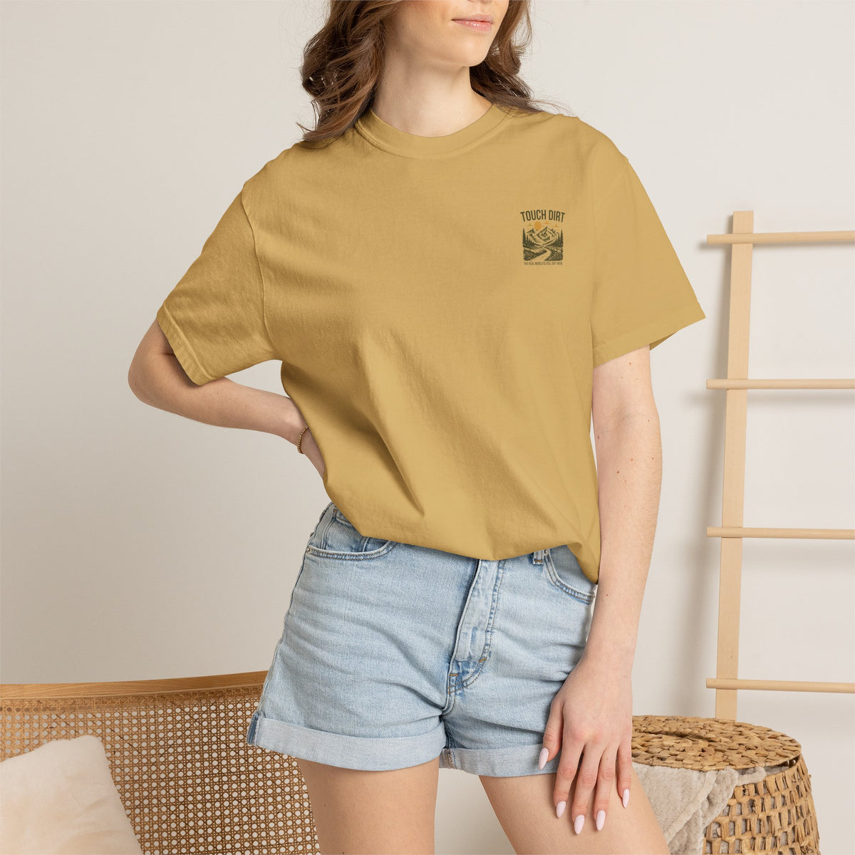 Touch Dirt T-Shirt — "The Real World Is Still Out There"