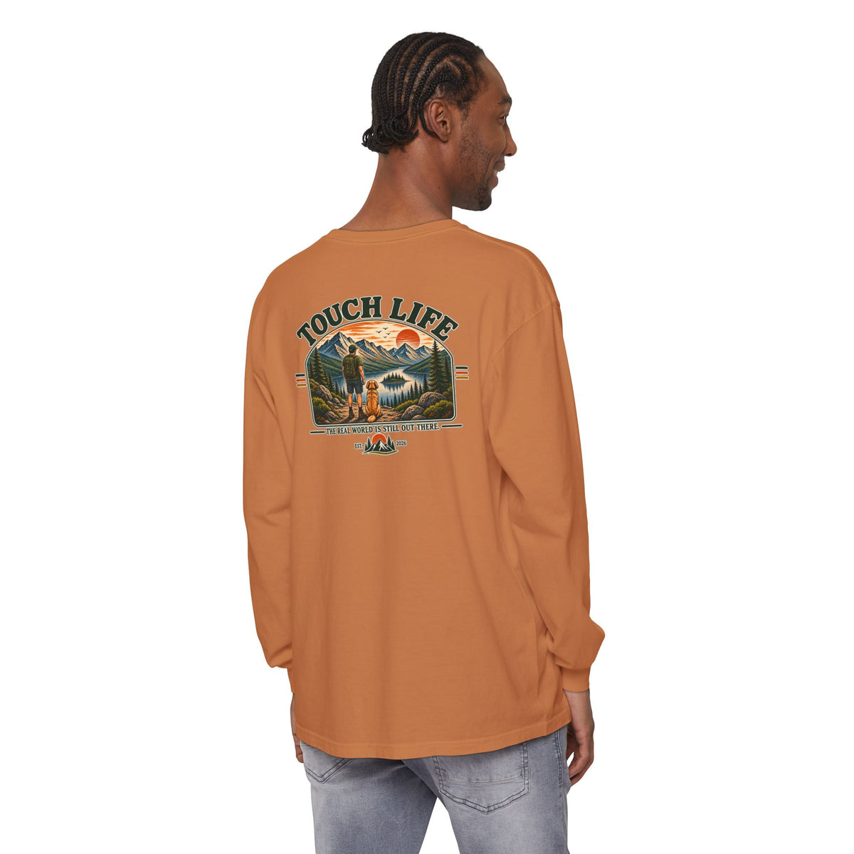 Touch Life Long Sleeve T-Shirt — Outdoor Adventure Graphic