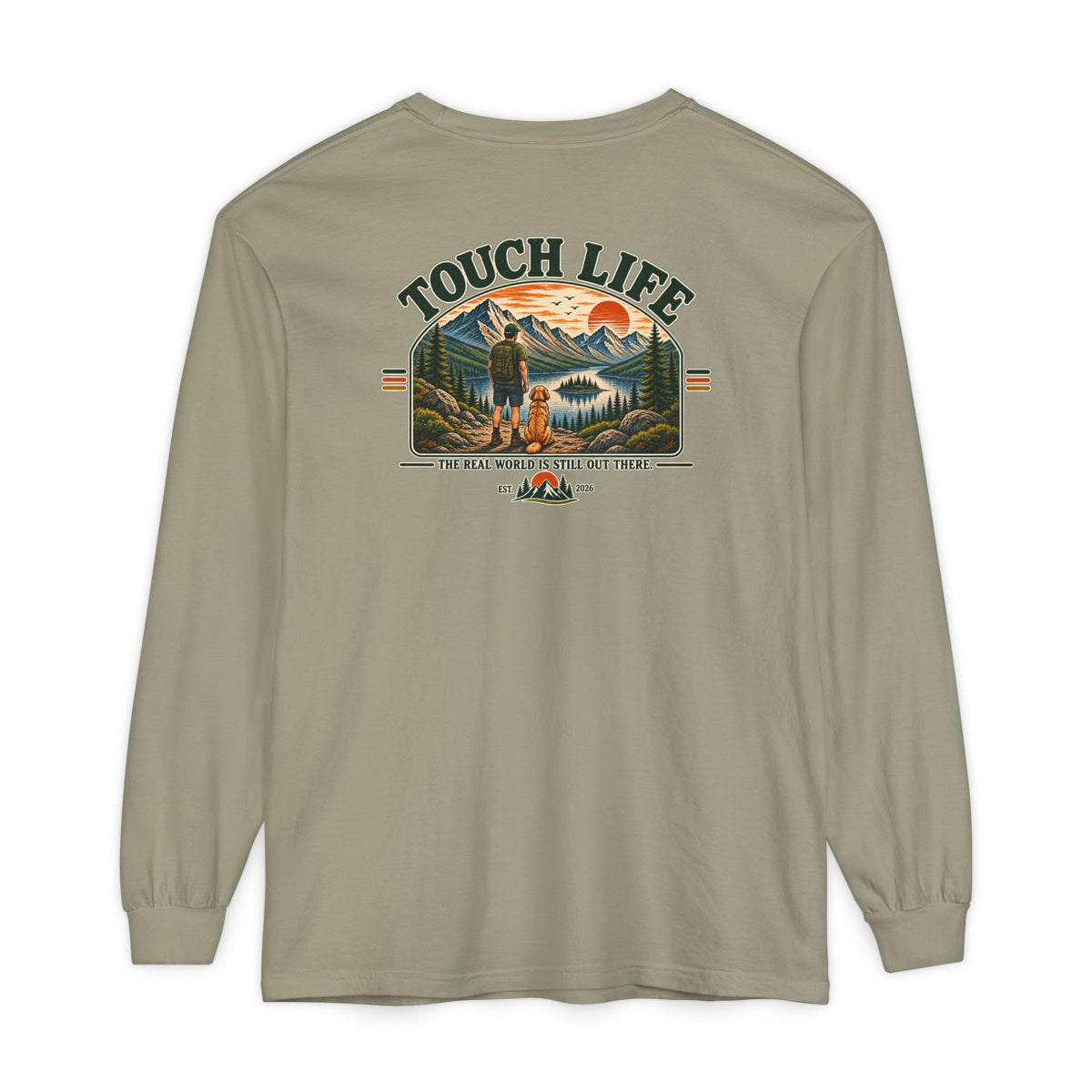 Touch Life Long Sleeve T-Shirt — Outdoor Adventure Graphic