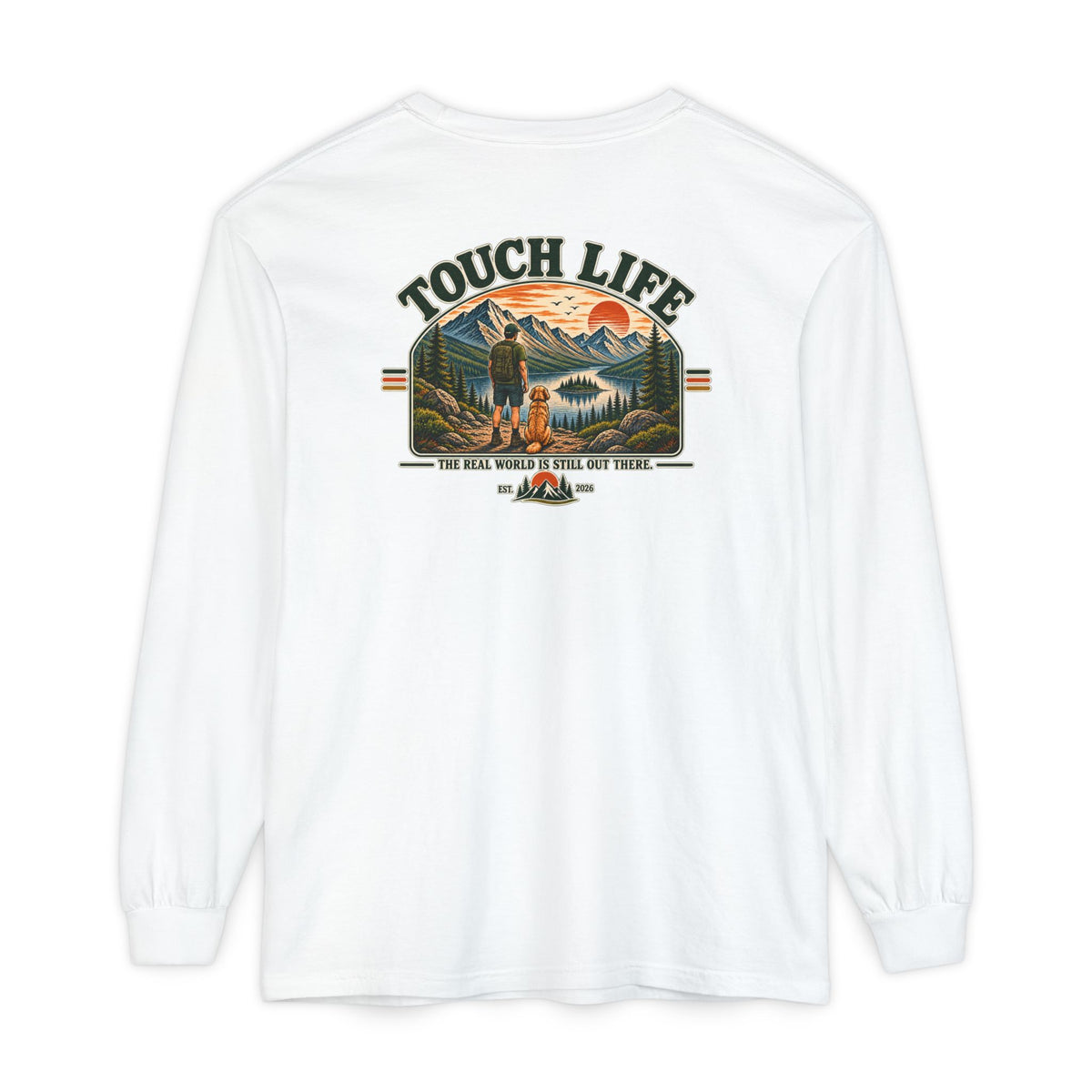 Touch Life Long Sleeve T-Shirt — Outdoor Adventure Graphic