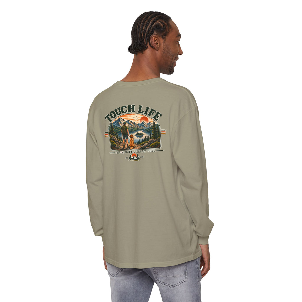 Touch Life Long Sleeve T-Shirt — Outdoor Adventure Graphic