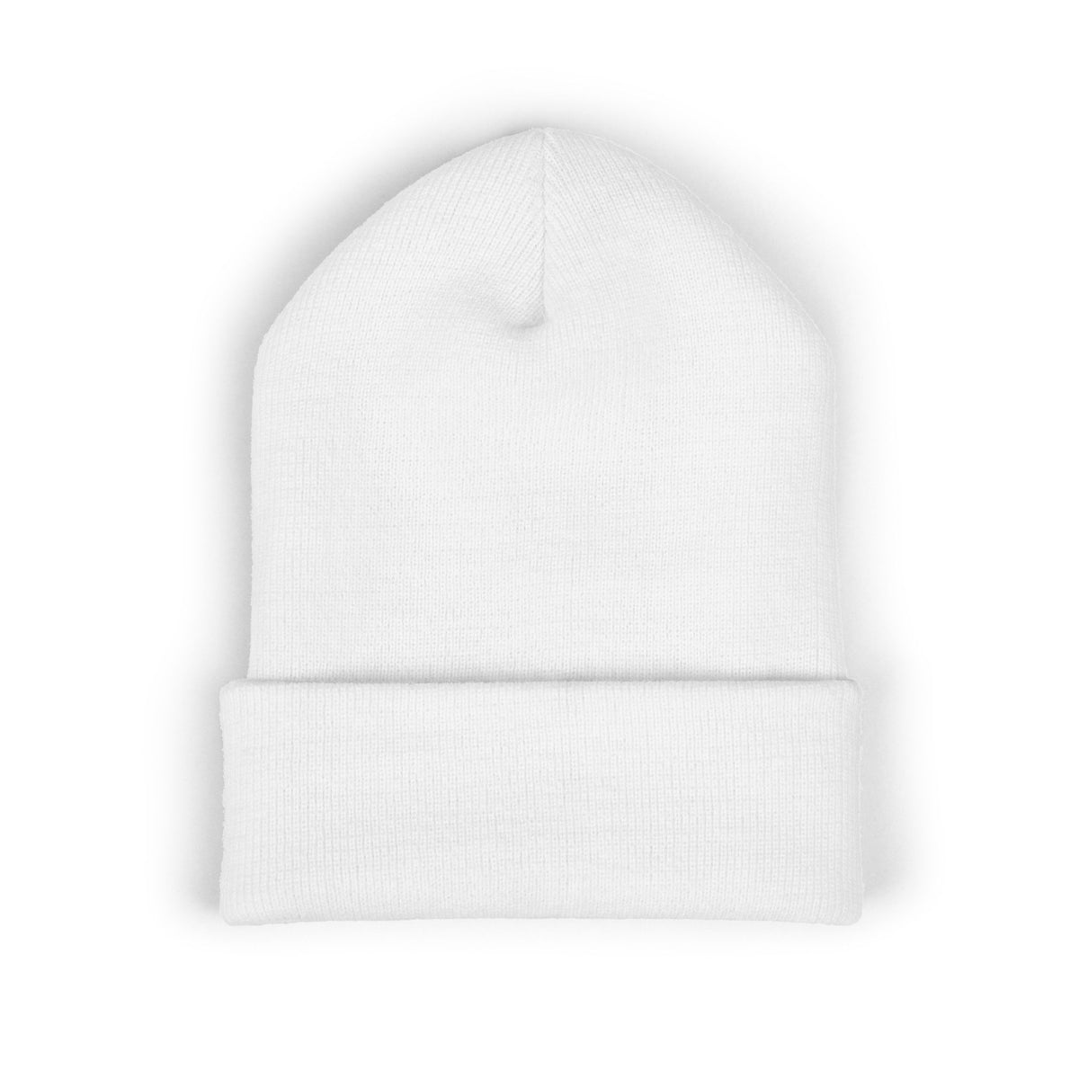 Embroidered Touch Life Patch Beanie — Classic Cuffed Knit Hat