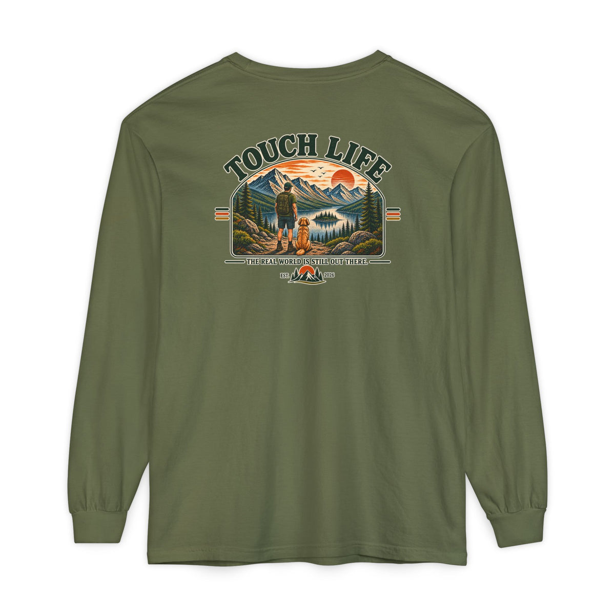 Touch Life Long Sleeve T-Shirt — Outdoor Adventure Graphic
