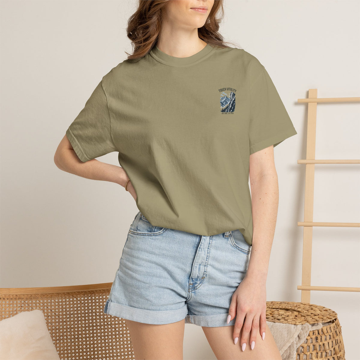 Touch Vitality T-Shirt — "Touch Vitality: Move More, Live Strong"