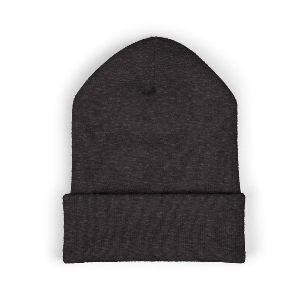Embroidered Touch Life Patch Beanie — Classic Cuffed Knit Hat