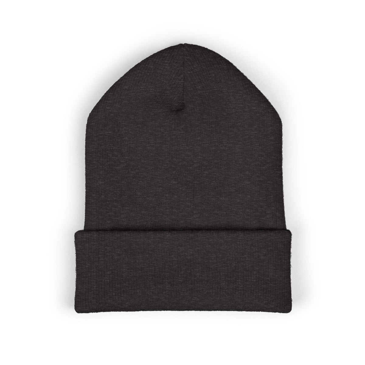 Embroidered Touch Life Patch Beanie — Classic Cuffed Knit Hat