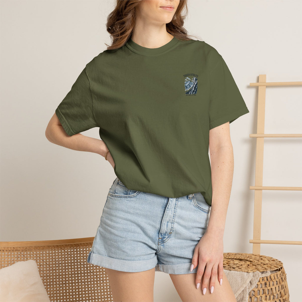 Touch Vitality T-Shirt — "Touch Vitality: Move More, Live Strong"