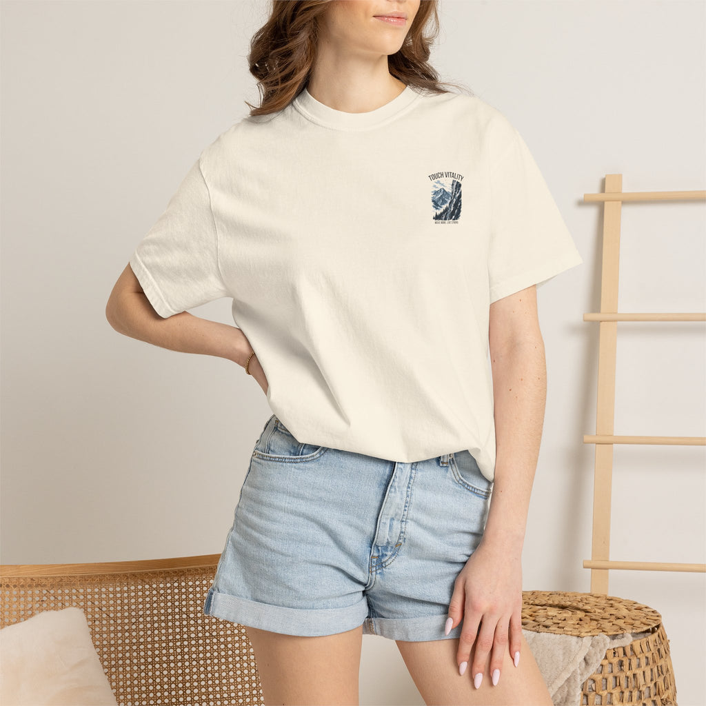 Touch Vitality T-Shirt — "Touch Vitality: Move More, Live Strong"