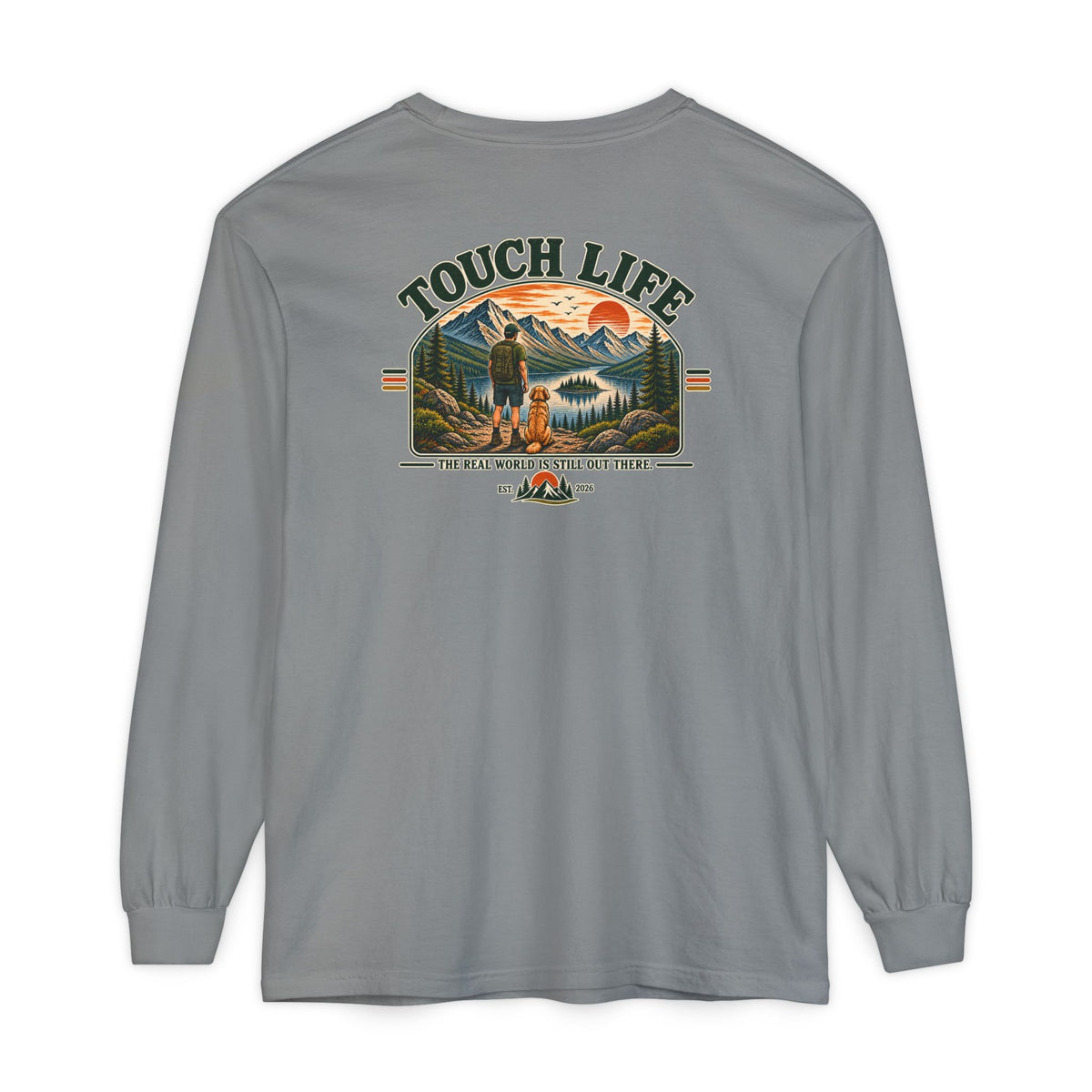 Touch Life Long Sleeve T-Shirt — Outdoor Adventure Graphic