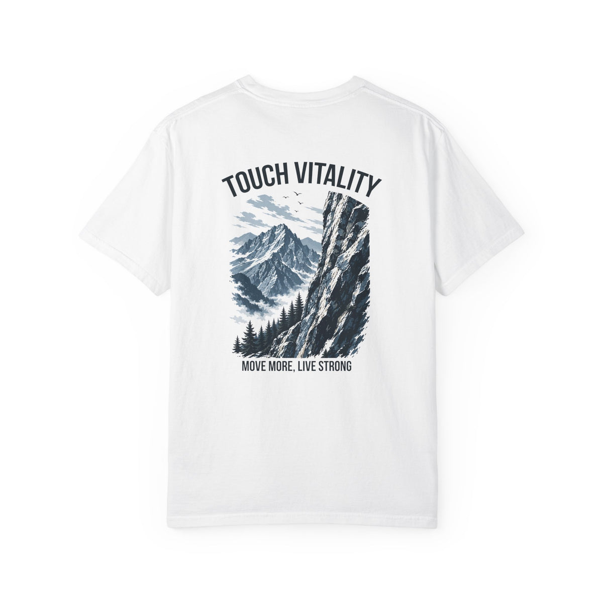 Touch Vitality T-Shirt — "Touch Vitality: Move More, Live Strong"