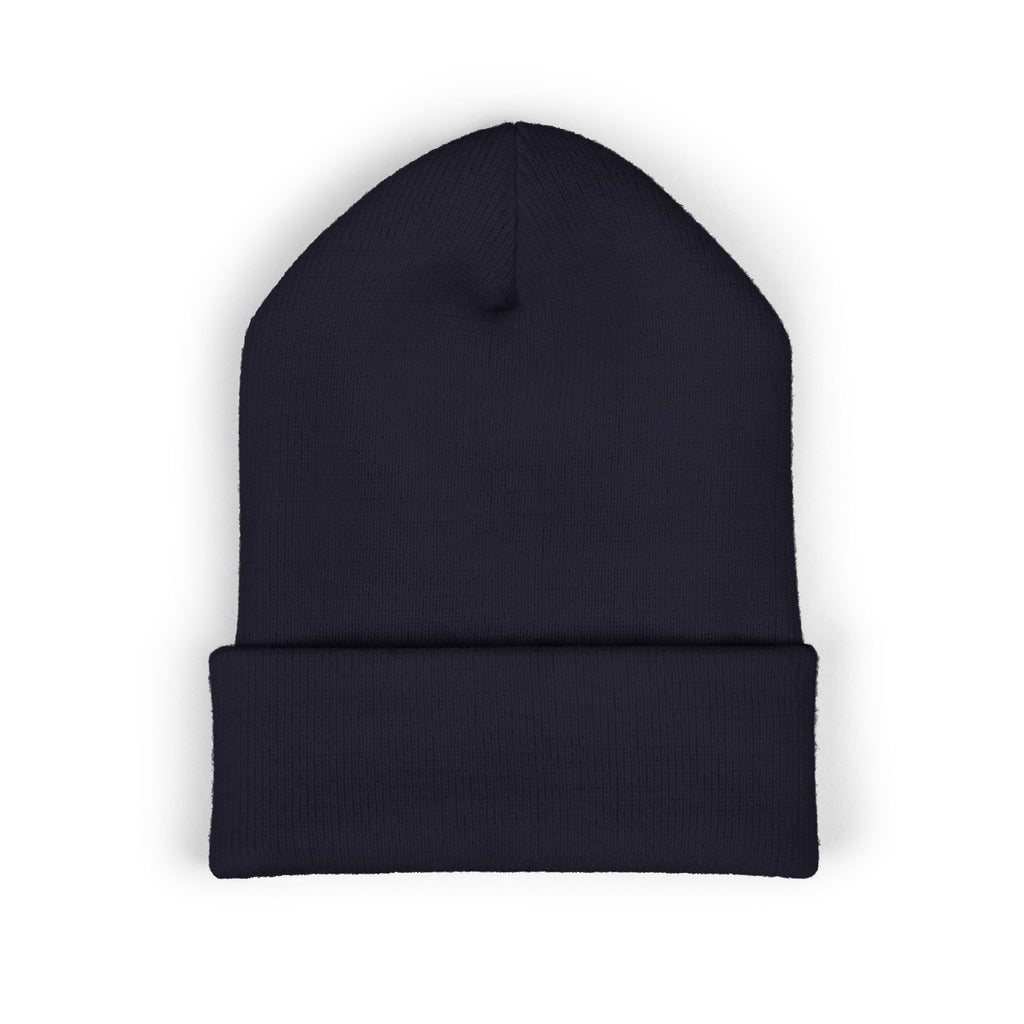 Embroidered Touch Life Patch Beanie — Classic Cuffed Knit Hat