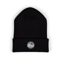 Embroidered Touch Life Patch Beanie — Classic Cuffed Knit Hat