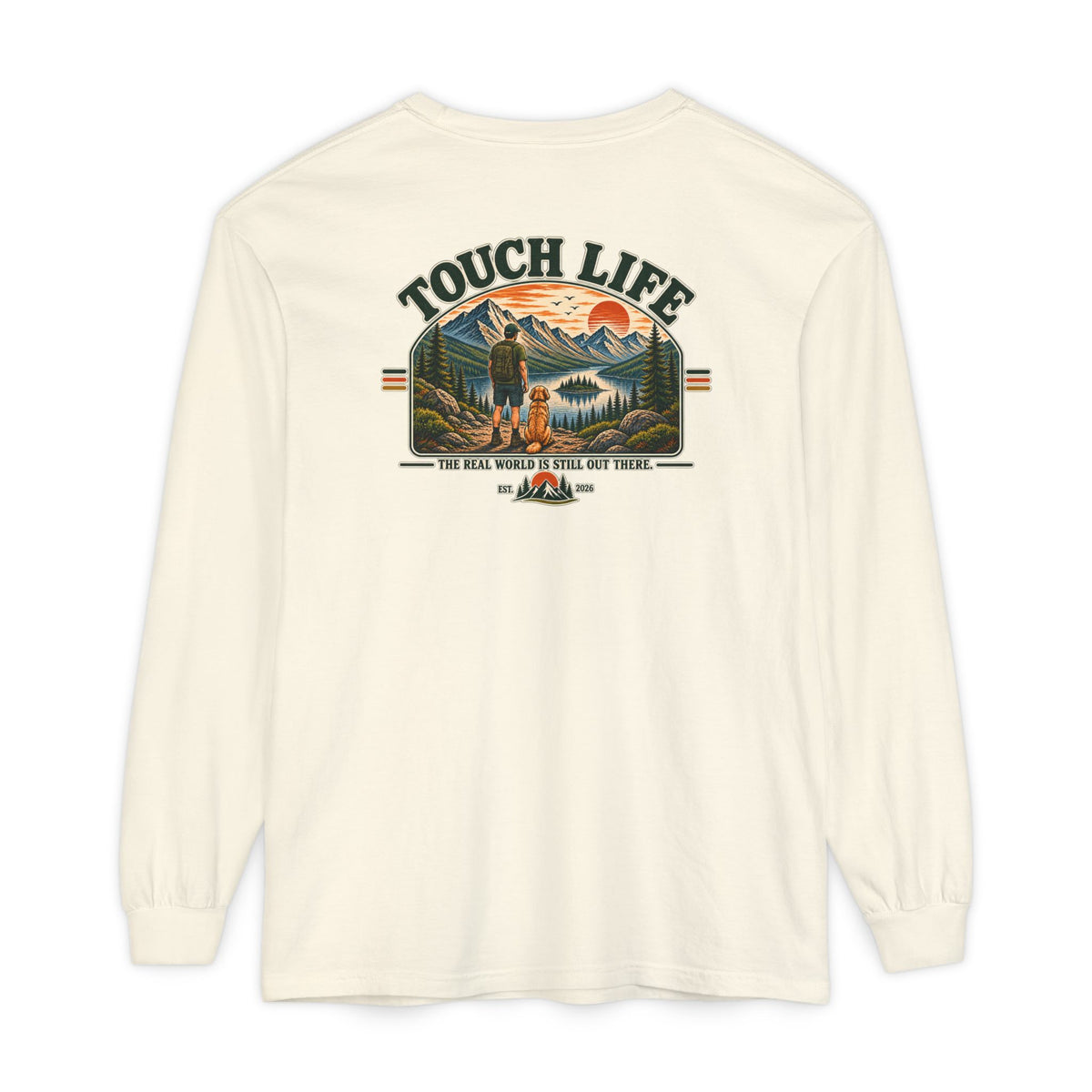 Touch Life Long Sleeve T-Shirt — Outdoor Adventure Graphic