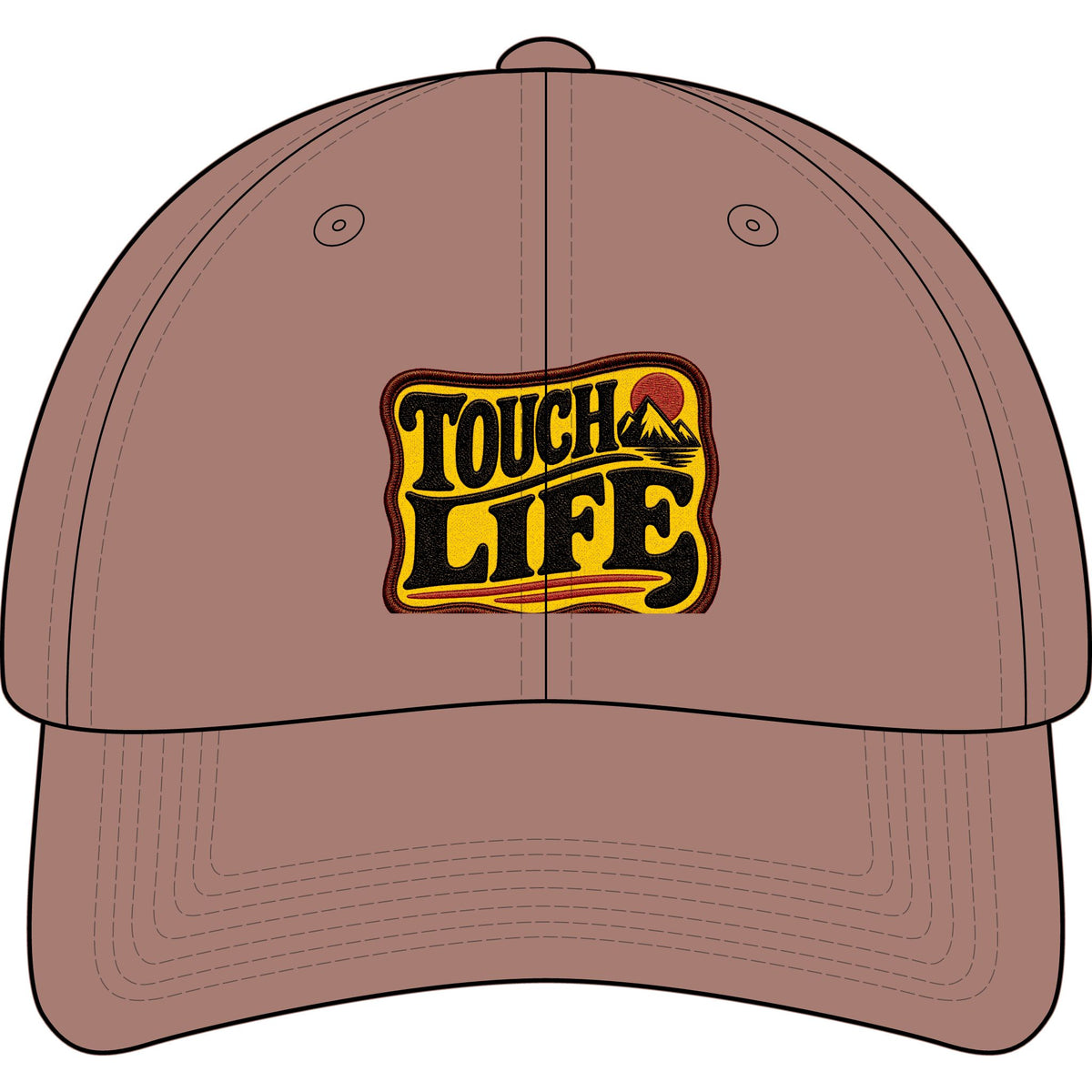 Touch Life Embroidered Cap – Retro Sunset Logo