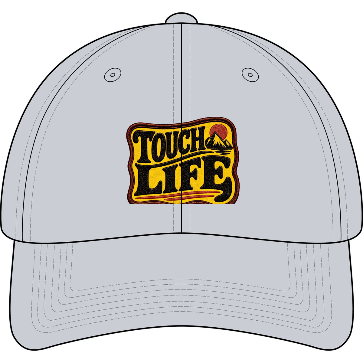 Touch Life Embroidered Cap – Retro Sunset Logo