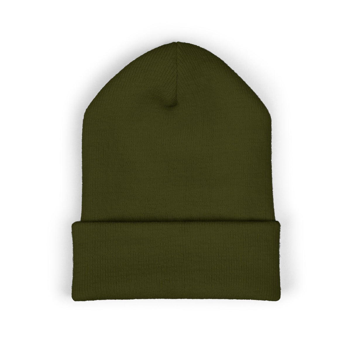 Embroidered Touch Life Patch Beanie — Classic Cuffed Knit Hat